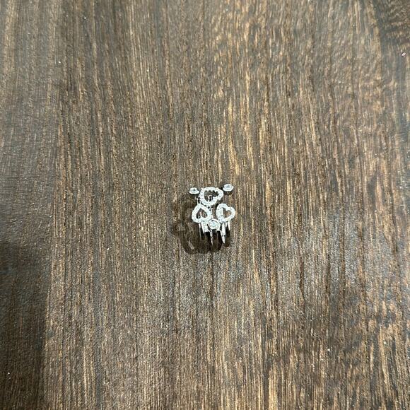 Floating hearts cubic zirconia fashion ring size 8 - Picture 3 of 7